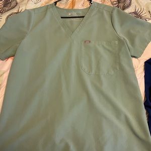 Figs Green Scrub Top